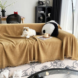 Sofa Throw – Velvet Plush – Caramel