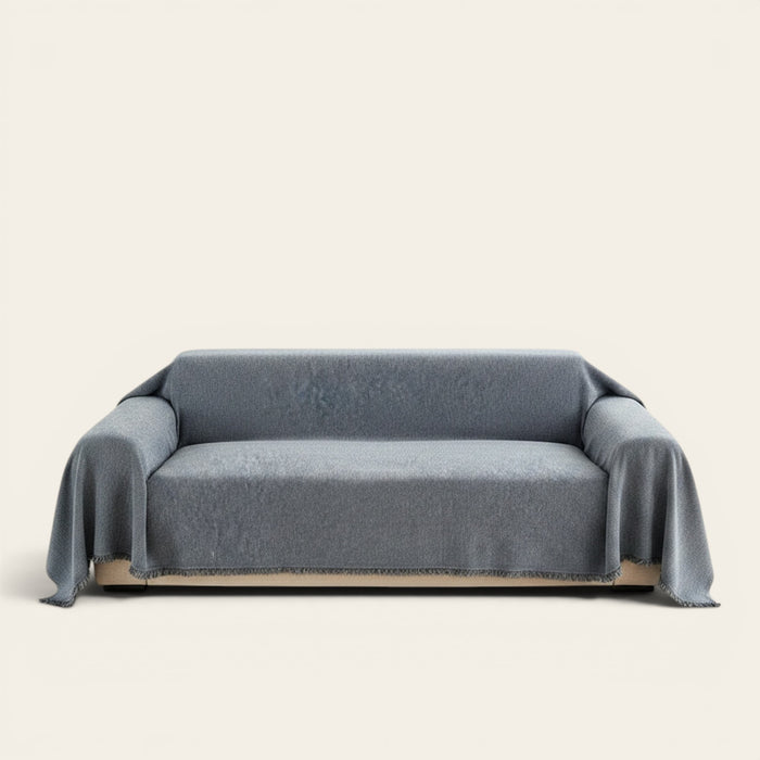 Sofa Throw – Velvet – Stormy Blue