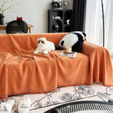 Sofa Throw – Velvet – Terracotta