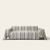 Sofa Throw – Vertical Stripe – Charcoal
