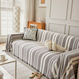 Sofa Throw – Vertical Stripe – Charcoal