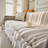 Sofa Throw – Vertical Stripe – Charcoal