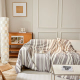 Sofa Throw – Vertical Stripe – Charcoal