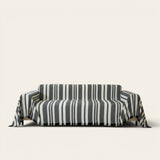 Sofa Throw – Vertical Stripe – Ink Black