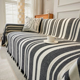 Sofa Throw – Vertical Stripe – Ink Black