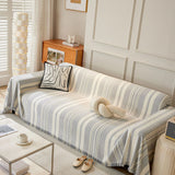 Sofa Throw – Vertical Stripe – Pearl Grey