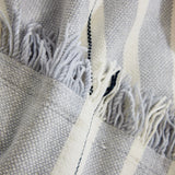 Sofa Throw – Vertical Stripe – Pearl Grey
