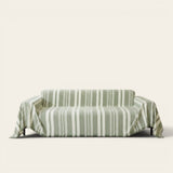 Sofa Throw – Vertical Stripe – Sage Mist