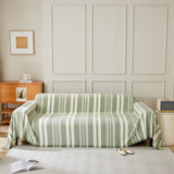 Sofa Throw – Vertical Stripe – Sage Mist