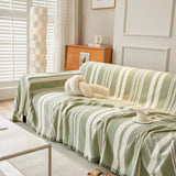 Sofa Throw – Vertical Stripe – Sage Mist