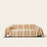 Sofa Throw – Vertical Stripe – Terracotta