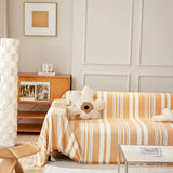 Sofa Throw – Vertical Stripe – Terracotta