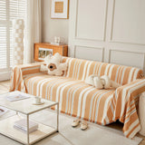 Sofa Throw – Vertical Stripe – Terracotta