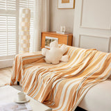 Sofa Throw – Vertical Stripe – Terracotta