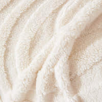 Sofa Throw – Wave Embossed – Ivory Cream