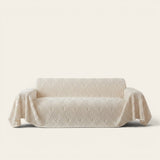 Sofa Throw – Wave Knit – Ivory Cream