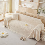 Sofa Throw – Wave Knit – Ivory Cream