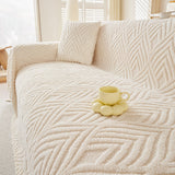 Sofa Throw – Wave Knit – Ivory Cream