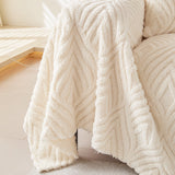 Sofa Throw – Wave Knit – Ivory Cream