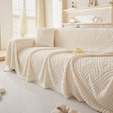 Sofa Throw – Wave Knit – Ivory Cream