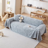 Sofa Throw – Wave Quilted – Sky Mist