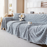 Sofa Throw – Wave Quilted – Sky Mist