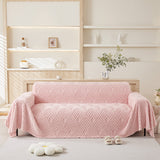 Sofa Throw – Wave Quilted – Soft Blush