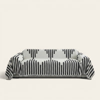 Sofa Throw – Wave Stripe – Ink Black