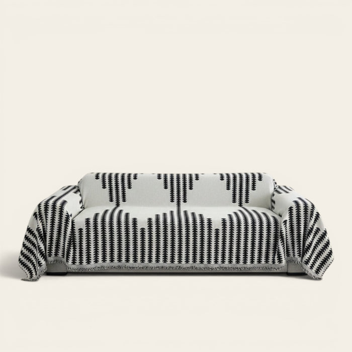 Sofa Throw – Wave Stripe – Ink Black