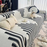 Sofa Throw – Wave Stripe – Ink Black