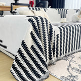 Sofa Throw – Wave Stripe – Ink Black