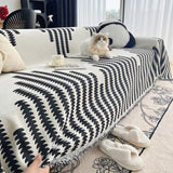 Sofa Throw – Wave Stripe – Ink Black