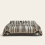Sofa Throw – Word Print – Ivory Cream
