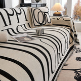 Sofa Throw – Word Print – Ivory Cream