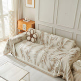 Sofa Throw – Palm Frond – Bouclé Sand