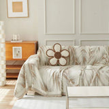 Sofa Throw – Palm Frond – Bouclé Sand