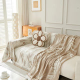 Sofa Throw – Palm Frond – Bouclé Sand