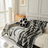 Sofa Throw – Palm Frond – Ink Black