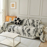 Sofa Throw – Palm Frond – Ink Black