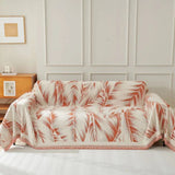 Sofa Throw – Palm Frond – Terracotta