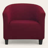 Tub Armchair Cover – Herringbone Knit – Bordeaux