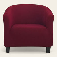 Tub Armchair Cover – Herringbone Knit – Bordeaux