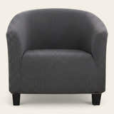 Tub Armchair Cover – Herringbone Knit – Charcoal
