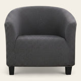 Tub Armchair Cover – Herringbone Knit – Charcoal