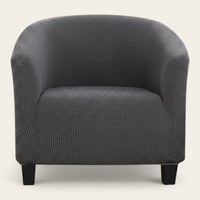 Tub Armchair Cover – Herringbone Knit – Charcoal