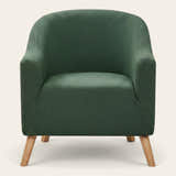 Tub Armchair Cover – Herringbone Knit – Forest
