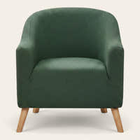 Tub Armchair Cover – Herringbone Knit – Forest