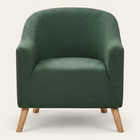 Tub Armchair Cover – Herringbone Knit – Forest