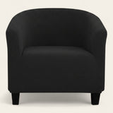 Tub Armchair Cover – Herringbone Knit – Ink Black