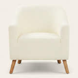 Tub Armchair Cover – Herringbone Knit – Ivory Cream